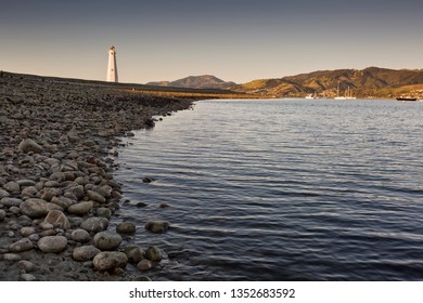 Lighthouse On Boulder Bank, Nelson City, South Island, New Zealand