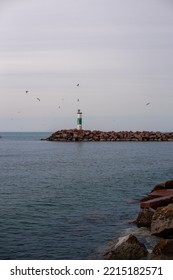 Lighthouse On The Break Wall Of Portage, Indiana 