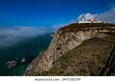 The lighthouse on the cliff