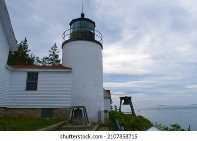 Lighthouse on a cloudy day.