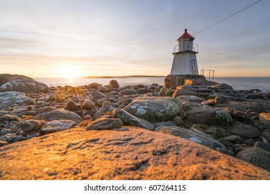 Lighthouse on sunset.