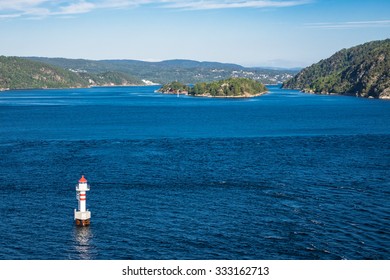 Lighthouse In The Oslofjord In Norway.