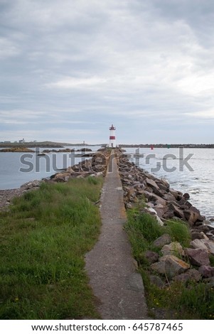 Lighthouse path in Saint Pierre et Miquelon 