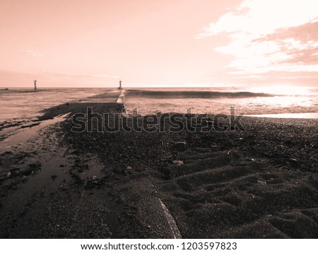 Similar – drained Beach Nature Sand