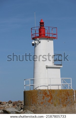 The lighthouse at Port Haliguen in Brittany, Quiberon, France