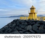 Höfði Lighthouse in Reykjavik, Iceland