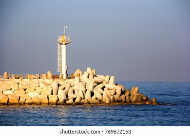 Lighthouse and rocks