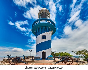 Lighthouse of Santa Anna fort Las Penas district landmark of Guayaquil Ecuador in south america