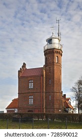 Lighthouse in Seamen in Ustka. Poland