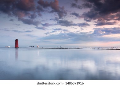 The lighthouse and the sky.