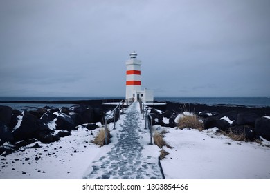 Lighthouse in the snow