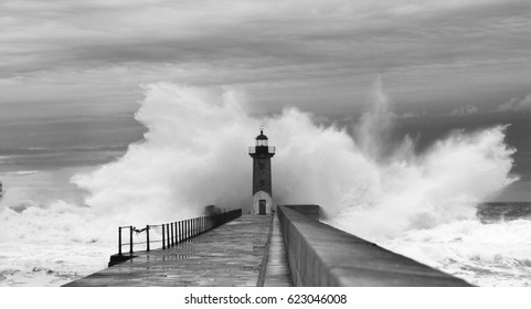 Lighthouse And Storm