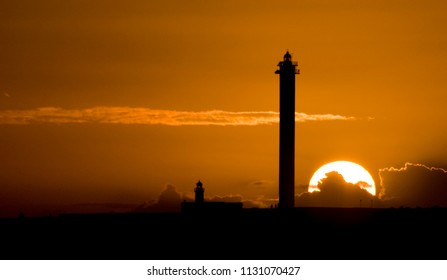 lighthouse at sunset