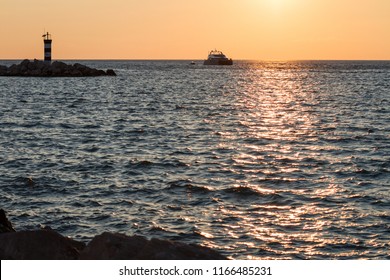 Lighthouse at the sunset