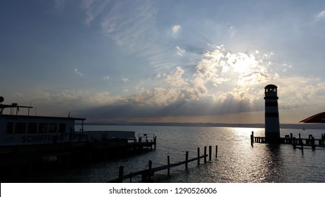 lighthouse at sunset