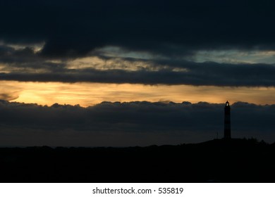 lighthouse at sunset