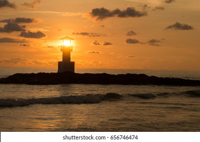 Lighthouse at sunset