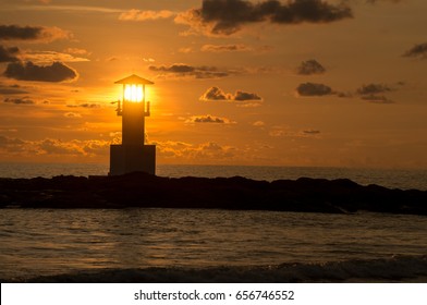 Lighthouse at sunset