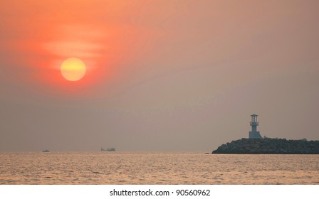 Lighthouse sunset