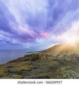 Lighthouse In Sunset, San Juan Island, WA, USA.