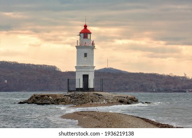 Lighthouse Tokarevskiy In Vladivostok, Russia