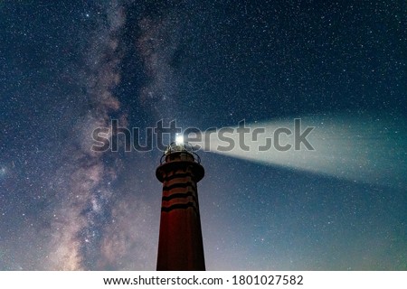 Lighthouse under the Milky Way