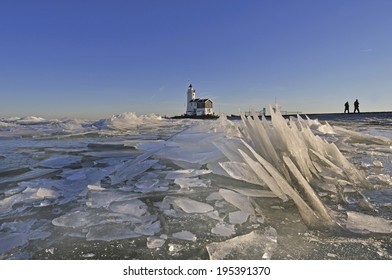lighthouse in winter
