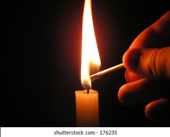 lighting candle