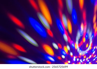 Lighting effects on the wall generated by rotating disco ball