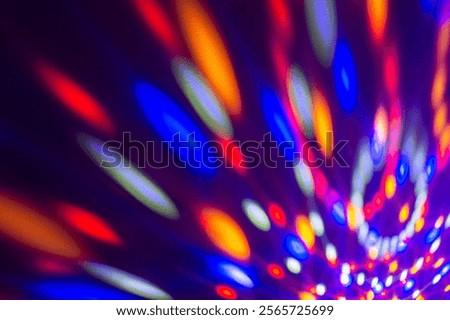 Lighting effects on the wall generated by rotating disco ball