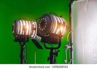 Lighting Equipment On The Set Close Up