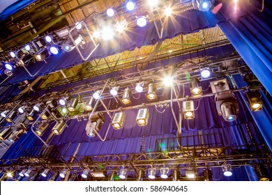 Lighting equipment on the stage.