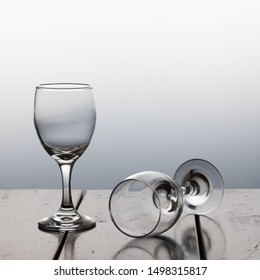 lighting glass white backgrounder on table