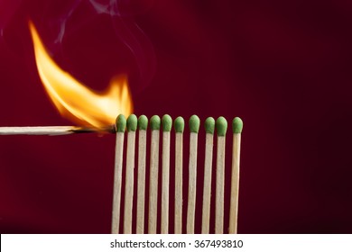 Lighting Matches In A Row.