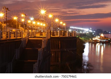 Lighting the night and dramatic sky