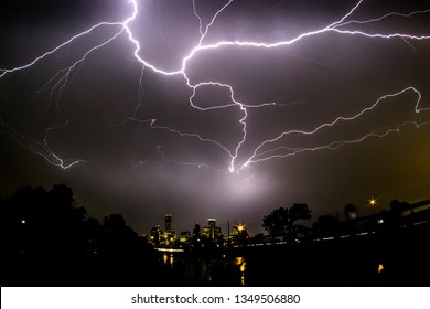 Lighting Storm Over Houston Texas