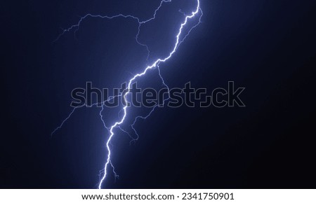 A lighting strike direct from cloud to the ground, this shot capture the way down to ground.