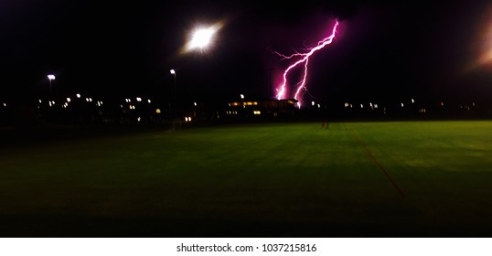 Lighting Strike At Soccer Feild