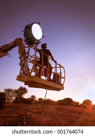 Lighting Technician, Placing The Light During A Film