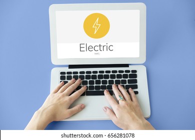 Lighting Thunder Bolt Flash Electric Power Icon Graphic - Powered by Shutterstock