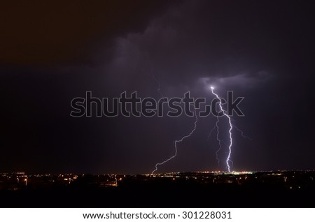 Lightining ground to sky