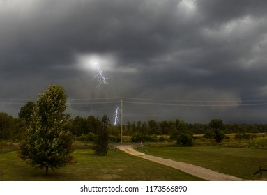 A Lightining Strike during a Storm
