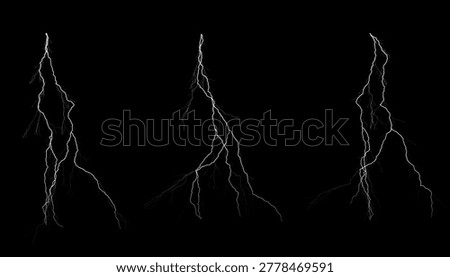 Lightning bolt on black background