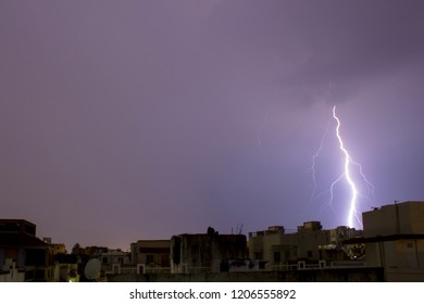 Lightning Bolt - Thunder Strike, Long Exposure Photography, Ahmedabad, India