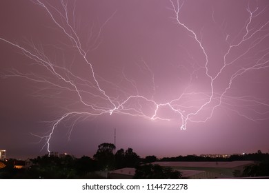 Lightning Bolts Captured In Bangalore India