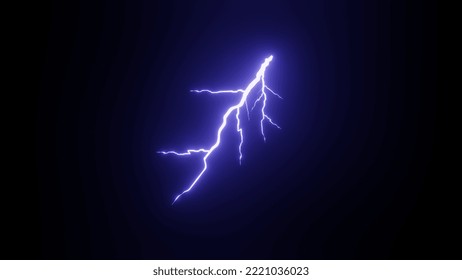 lightning effects and lighting thunderstorm and lightning electricity 3D illustration