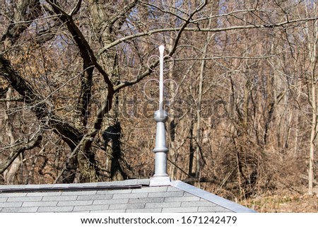 Lightning Rod on Wellhouse Roof