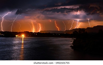 Lightning Scene Over Hartbeespoort Dam