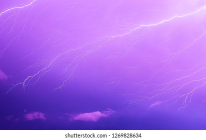 Lightning in the sky