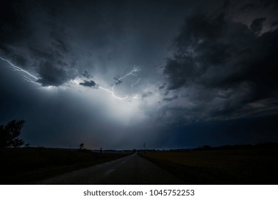 Lightning sky in nature